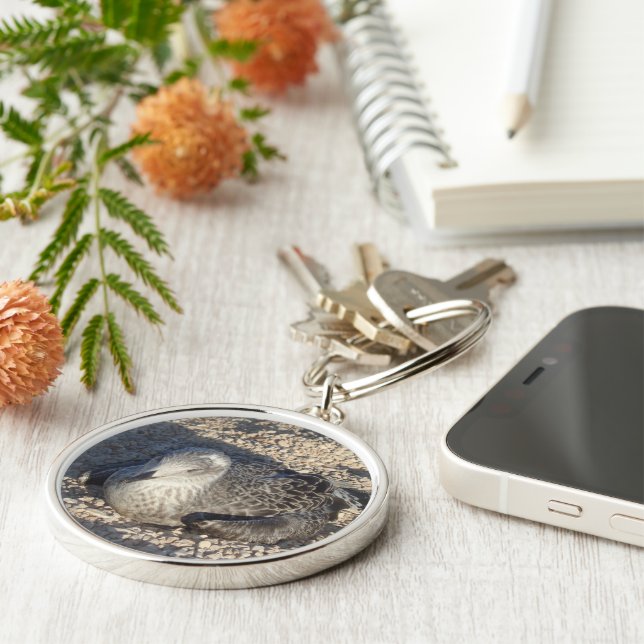 Porte-clés Seagull Profitant Du Soleil Été Photographie (Côté)