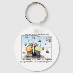 Porte-clés Séance de remue-méninges Drôle Tee - shirt Cartes