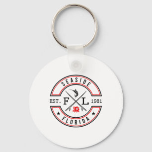 Porte-clés Seaside Floride Fl Retro Surfeur Plage Et Ck