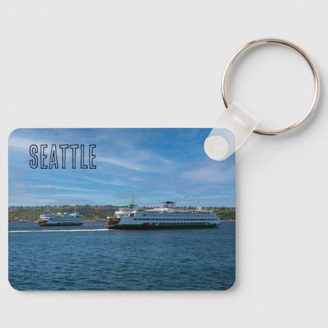 Porte-clés Seattle Ferries et Nom personnalisé (Recto)