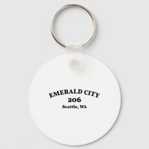 Porte-clés Seattle Washington Code de zone 206 Emerald City