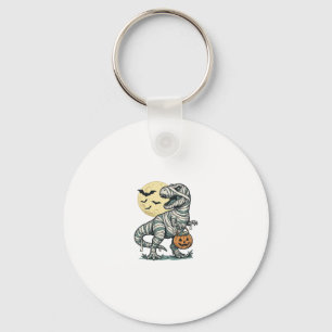 Porte-clés Seau à bonbons de T-Rex momie Halloween Vecteur vi