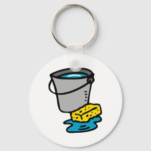 Porte-clés Seau et éponge d'eau