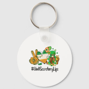 Porte-clés Secrétaire de l'unité Paix Amour St Patricks Day G