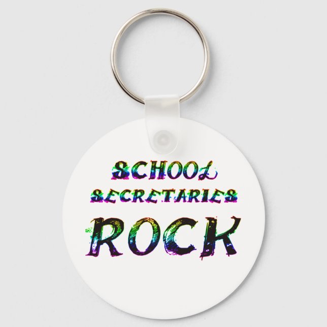PORTE-CLÉS SECRÉTAIRES SCOLAIRES ROCK (Recto)