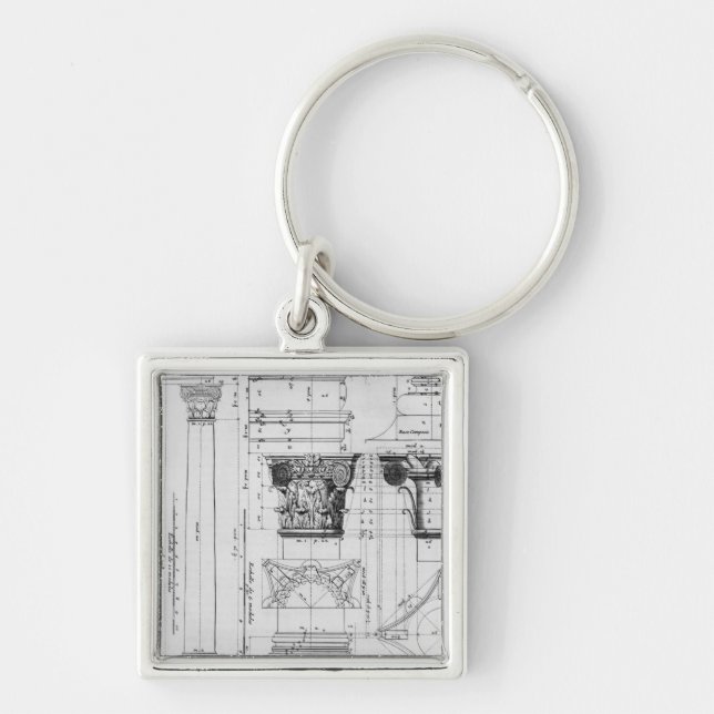 Porte-clés Section et altitude d'une colonne composée (Devant)