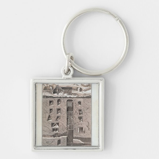 Porte-clés Section transversale d'une mine (Devant)