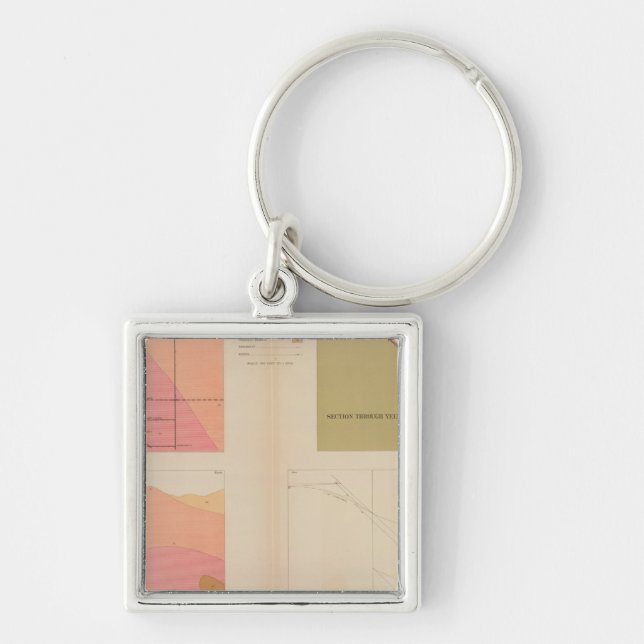 Porte-clés Sections verticales de la mine Lode Belcher (Devant)