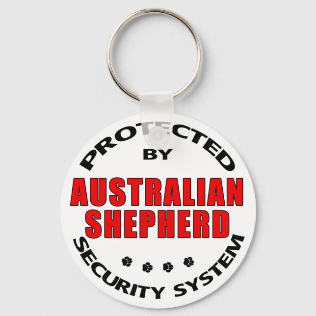 Porte-clés Sécurité des bergers australiens (Recto)