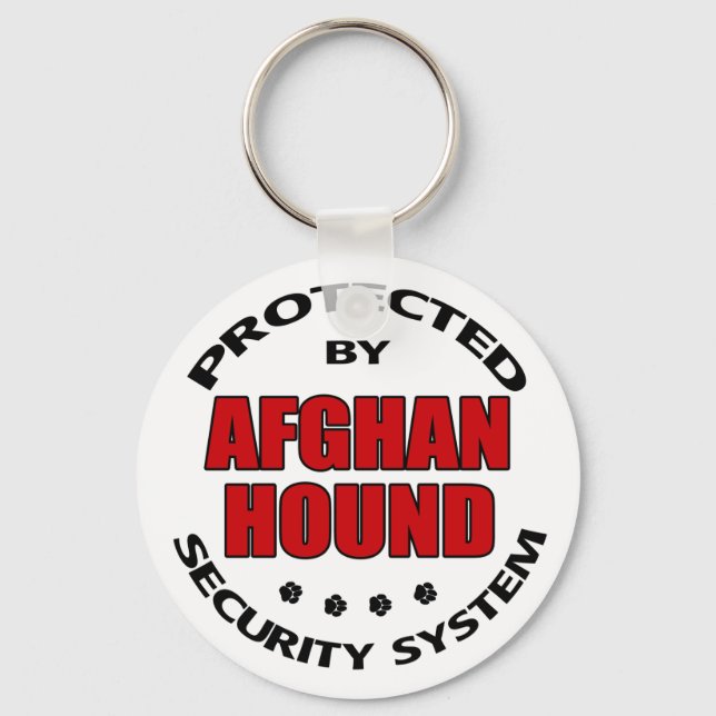 Porte-clés Sécurité hound afghane (Recto)