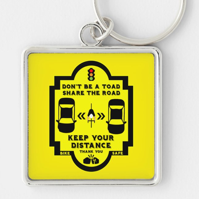Porte-clés Sécurité routière à bicyclette (Devant)