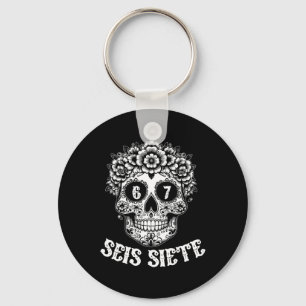 Porte-clés Seis Siete Mexicain Los Muertos Calaveras Crâne 67