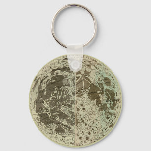 Porte-clés Selenographie de Bowles ou une carte de la Lune -