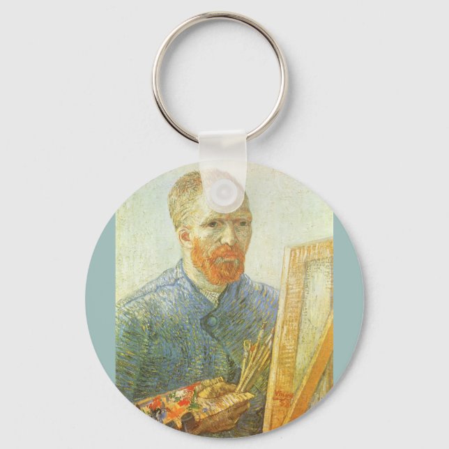 Porte-clés Self Portrait in Front of Easel, Vincent van Gogh (Recto)