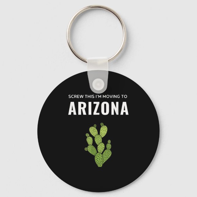Porte-clés S'éloigner Merde, je déménage à Arizona State (Recto)