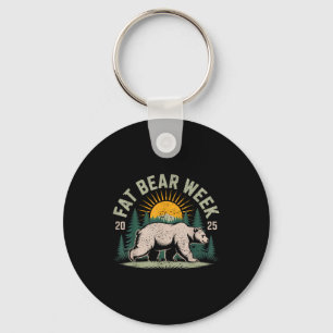 Porte-clés Semaine de l'ours gras Vintage Rétro Ours grizzly 