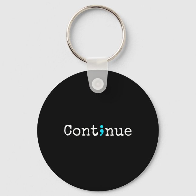 Porte-clés Semicolon Continue - Sensibilisation à la santé me (Recto)