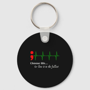Porte-clés Semicolon EKG Prévention du suicide