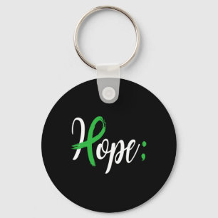 Porte-clés Semicolon Hope Mois de sensibilisation à la santé 