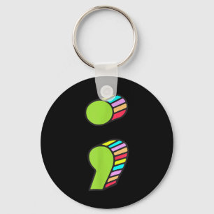 Porte-clés Semicolon T, Prévention Du Suicide, Ça Ne Va Pas