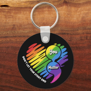 Porte-clés Semikolon Prévention du suicide LGBTQ Santé mental