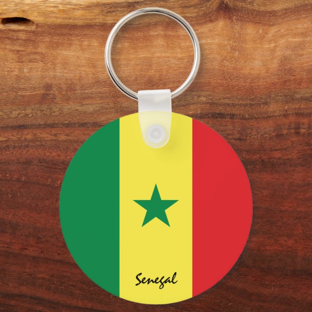 Porte-clés Sénégal Drapeau & Fête du Sénégal, patriotes / spo (Recto)