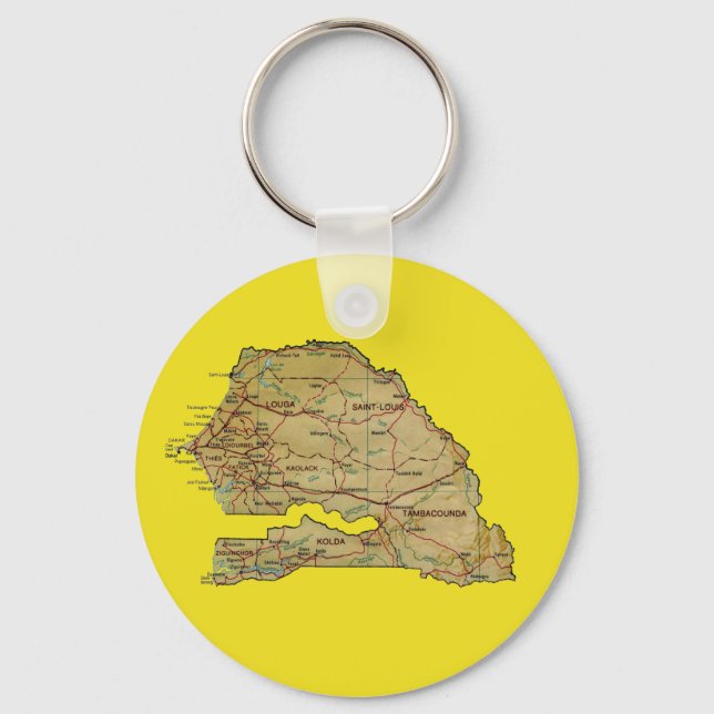 Porte-clés Senegal Map Keychain (Recto)