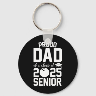 Porte-clés Senior 2025 Fier Papa D'Un Cl De 2025 Bowling Grad