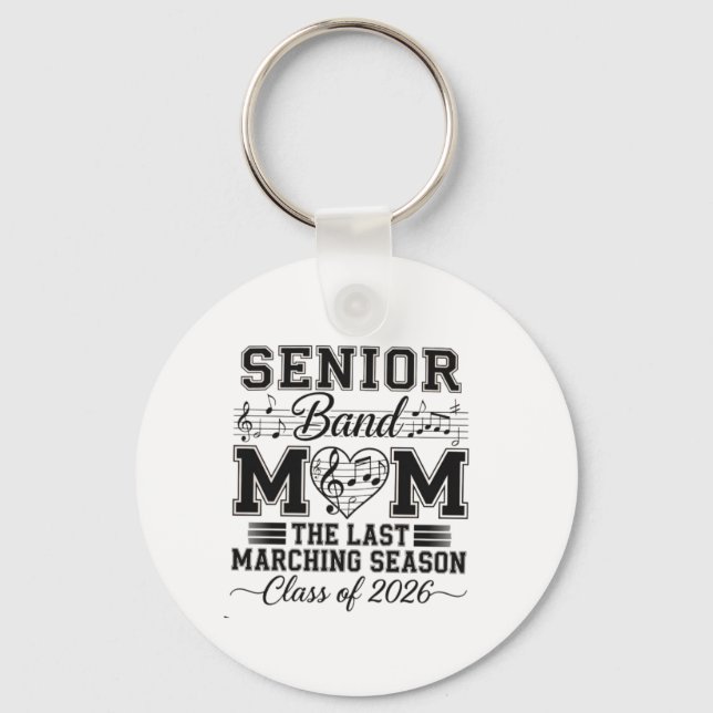 Porte-clés Senior Band Mom Class of 2026 Design 🎶 ❤️ (Recto)