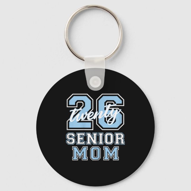 Porte-clés Senior Mom Cl Of 2026 Graduation Pale Blue Letters (Recto)