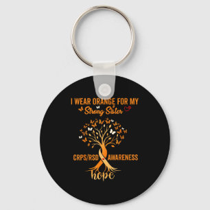 Porte-clés Sensibilisation à la crps Je porte orange pour ma