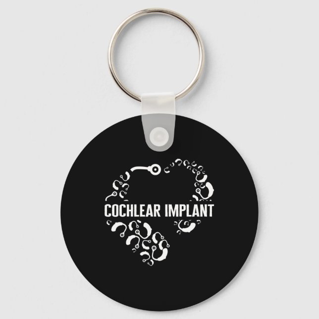 Porte-clés Sensibilisation à la perte auditive Amour Cochléai (Recto)