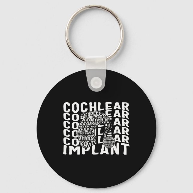 Porte-clés Sensibilisation à la perte auditive Implant cochlé (Recto)