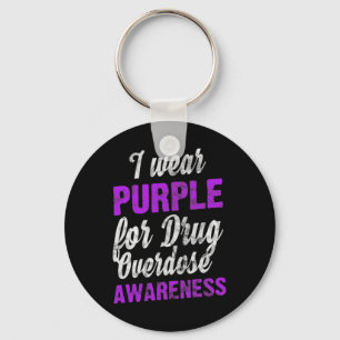 Porte-clés Sensibilisation à la surdose de drogue Je porte le