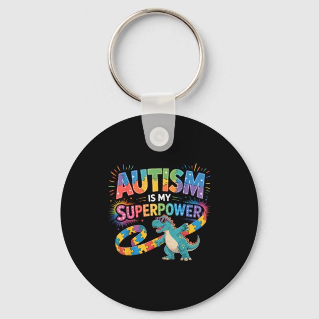 Porte-clés Sensibilisation à l'autisme autiste  (Recto)