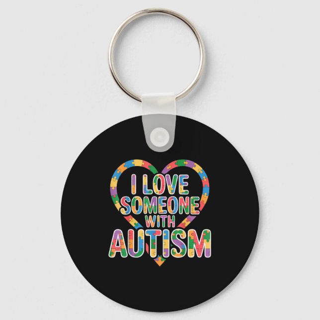 Porte-clés Sensibilisation à l'autisme autistique  (Recto)