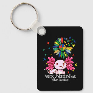 Porte-clés Sensibilisation à l'autisme , Axolotl
