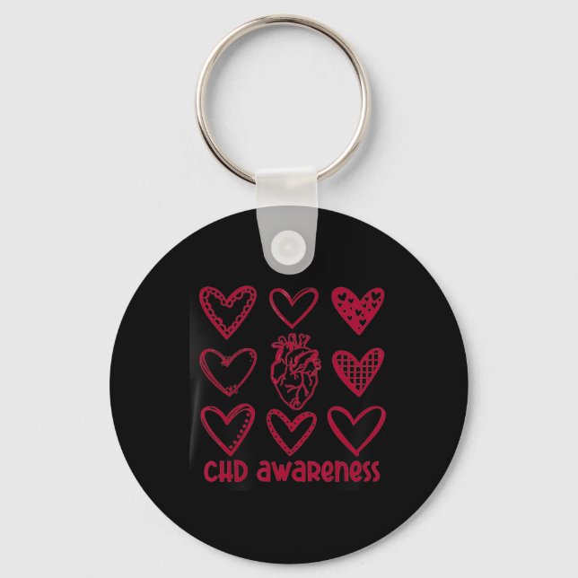 Porte-clés Sensibilisation à l'hépatite Coeur Mois des maladi (Recto)