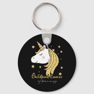 Porte-clés Sensibilisation au cancer de l'enfance Unicorn Rib
