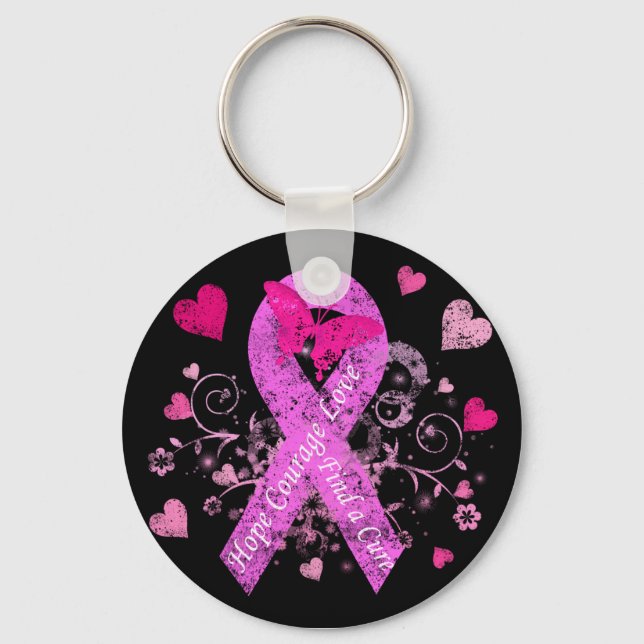 Porte-clés Sensibilisation au cancer du sein (Recto)
