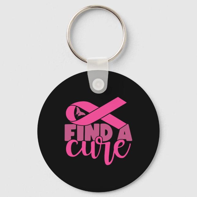 Porte-clés Sensibilisation au cancer du sein A Cure  (Recto)