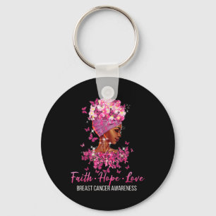 Porte-clés Sensibilisation au cancer du sein Faith Hope Love