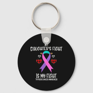 Porte-clés Sensibilisation au cancer Le combat de ma fille es
