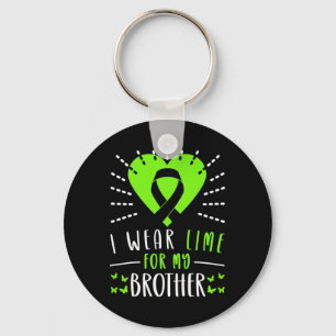 Porte-clés Sensibilisation au lymphome Je porte le vert citro