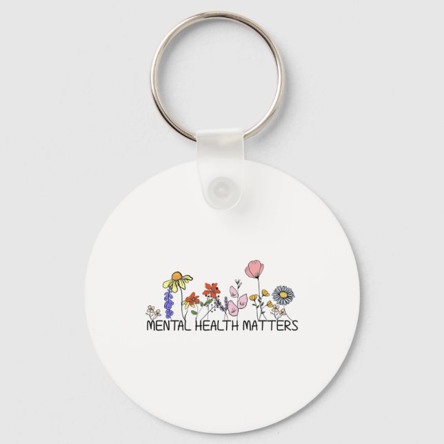 Porte-clés Sensibilisation aux problèmes de santé mentale des (Recto)