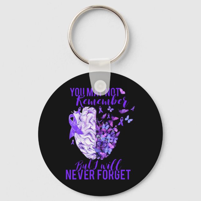 Porte-clés Sensibilisation Cerveau Violet Ruban Vous Ne Vous  (Recto)