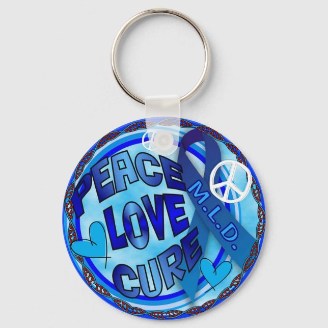 PORTE-CLÉS SENSIBILISATION DES MOULES PAIX AMOUR CURE (Recto)