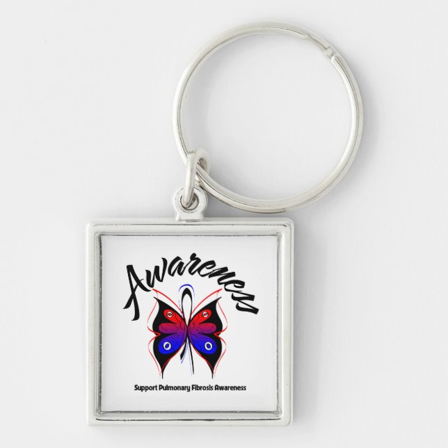 Porte-clés SENSIBILISATION Fibrose pulmonaire papillon (Devant)