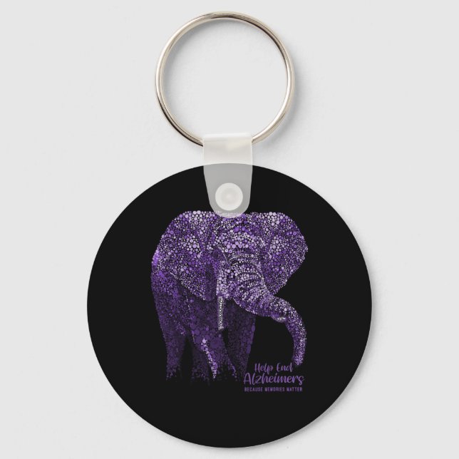 Porte-clés Sensibilisation Heimerheimer S Et Cadeaux Eléphant (Recto)