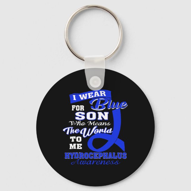 Porte-clés Sensibilisation - Je Porte Du Bleu Pour Le Fils (Recto)